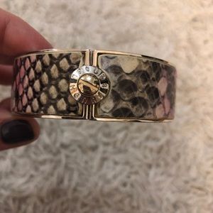Henri Bendel snake print embossed bangle